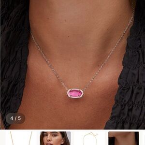 KENDRA SCOTT elisa gold chain short pendant necklace in azalea illusion pink